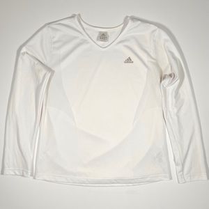 Adidas white long sleeve Climacool shirt